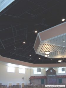 open ceiling of a large auditorium