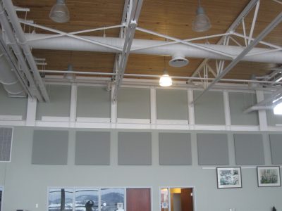 support beams for the ceiling of an industrial space