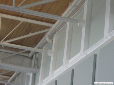 support beams for the ceiling of an industrial space